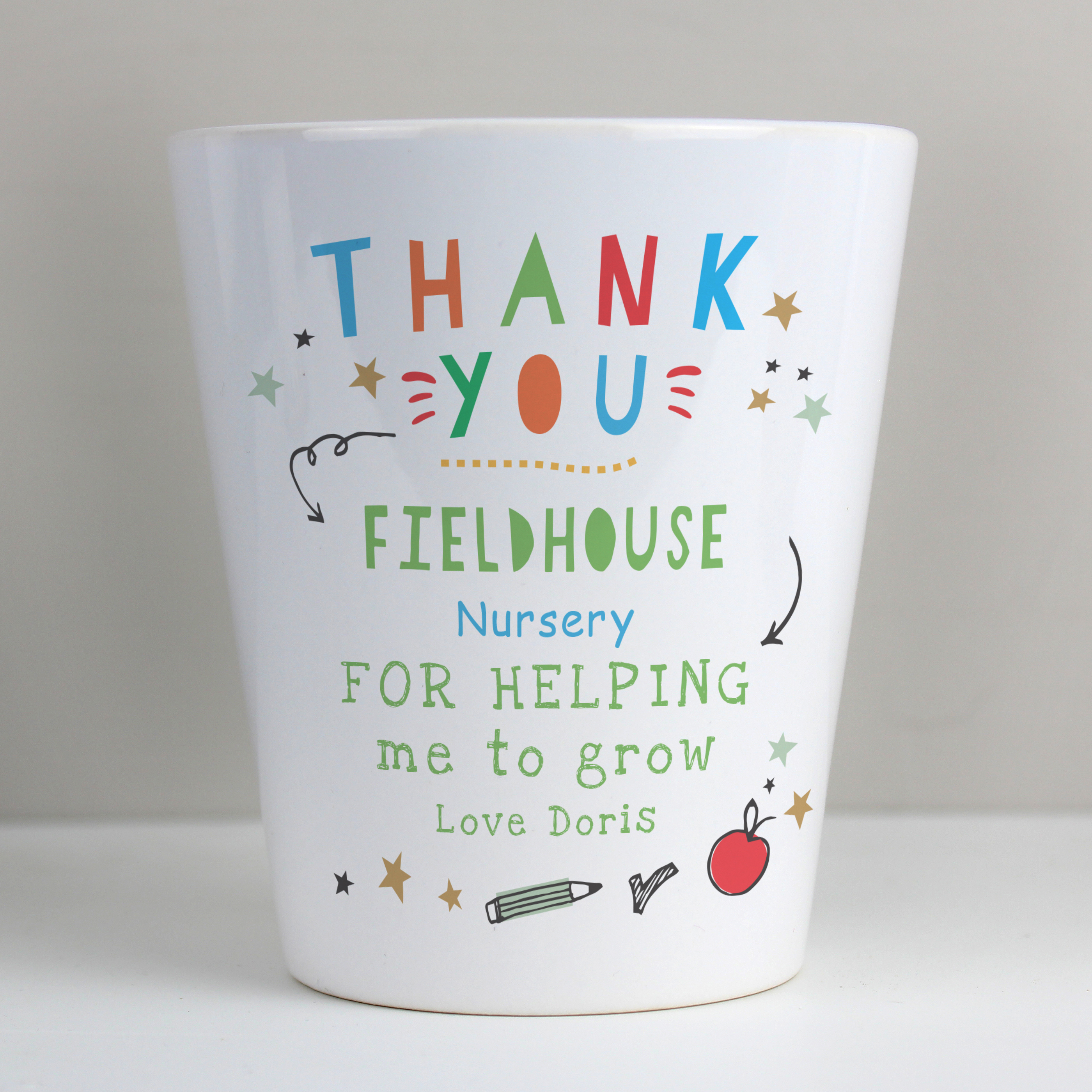 Personalised Thank You Plant Pot